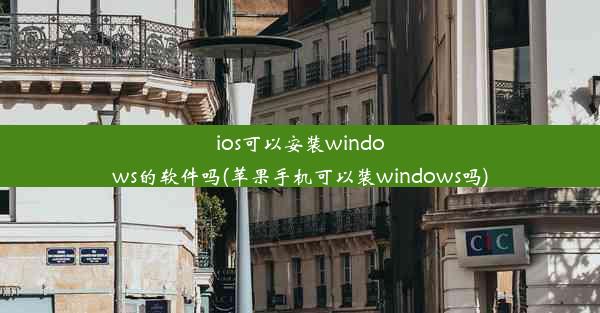 ios可以安装windows的软件吗(苹果手机可以装windows吗)