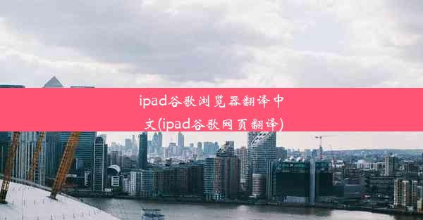 ipad谷歌浏览器翻译中文(ipad谷歌网页翻译)