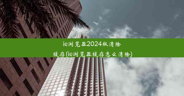 ie浏览器2024版清除缓存(ie浏览器缓存怎么清除)