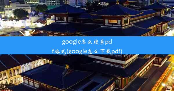 google怎么搜索pdf格式(google怎么下载pdf)