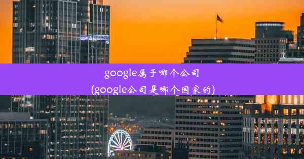 google属于哪个公司(google公司是哪个国家的)