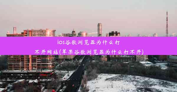 ios谷歌浏览器为什么打不开网站(苹果谷歌浏览器为什么打不开)