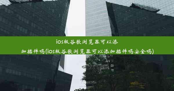 ios版谷歌浏览器可以添加插件吗(ios版谷歌浏览器可以添加插件吗安全吗)