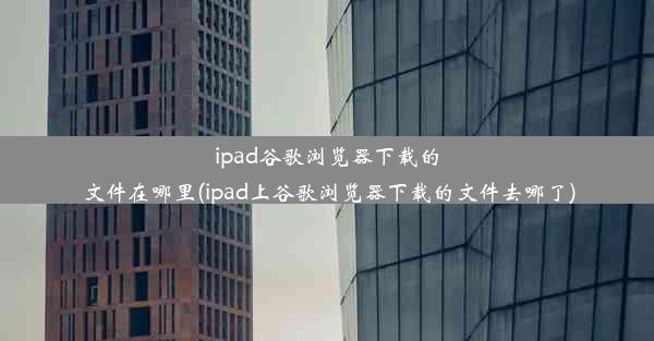 ipad谷歌浏览器下载的文件在哪里(ipad上谷歌浏览器下载的文件去哪了)