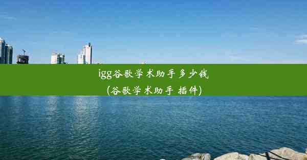 igg谷歌学术助手多少钱(谷歌学术助手 插件)