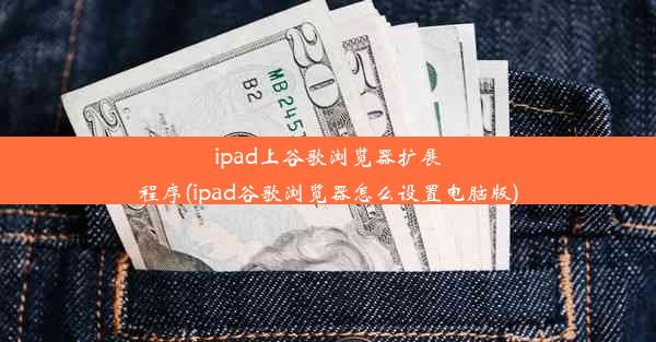 ipad上谷歌浏览器扩展程序(ipad谷歌浏览器怎么设置电脑版)