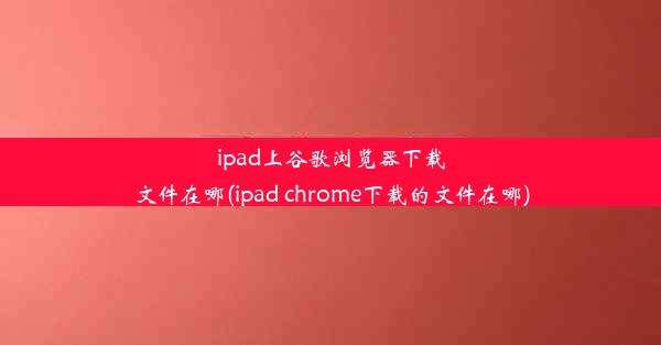 ipad上谷歌浏览器下载文件在哪(ipad chrome下载的文件在哪)