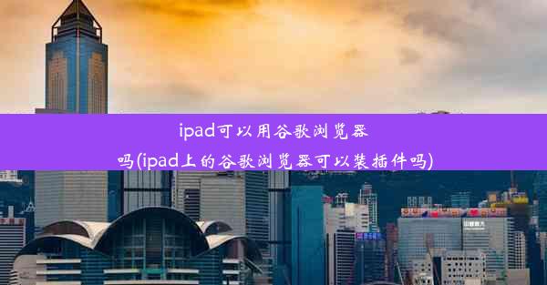 ipad可以用谷歌浏览器吗(ipad上的谷歌浏览器可以装插件吗)