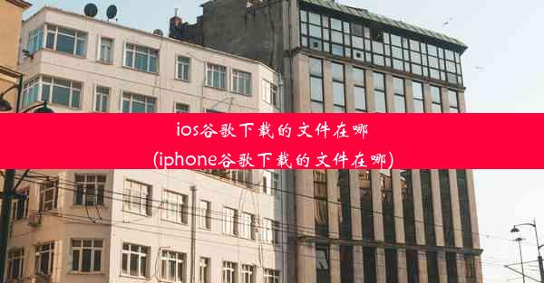 ios谷歌下载的文件在哪(iphone谷歌下载的文件在哪)